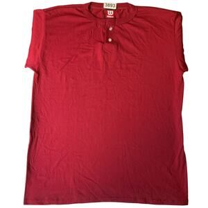 Wilson Men Sport Shirt size XL Short Sleeve Heavy Duty Stretch Red NWT